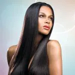 YOFAMA Long Hair Wig Black Synthetic Fiber Women