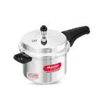 Master Classic 5L Aluminium Outer Lid Pressure Cooker with Gas Stove and Induction Compatible for Healthy and Safe Cooking