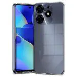 Fastship Rubber silicone Back Cover for TECNO Spark Go 2024 - Transparent