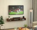 Anikaa Adam Engineered Wood Wall Mount TV Entertainment Unit (Walnut) (Upto 75 Inch) (D.I.Y)