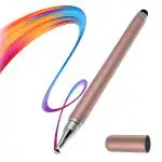 iAccessories 2-Way Dual-Sided Stylus Pen for All Touch Screen Devices Compatible With iPhone, iPad, Tabs, Android Mobile Phones Rose Gold