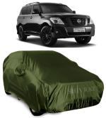 SHIVRAT Presents Semi Waterproof and Dustproof Car Body Cover Compatible With Nissan Patrol All Variants_Olive Green With Mirror Slots