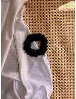 WORLD OF SCRUNCHIQUE Pure Handmade Black Kala Cotton Exclusive Scrunchie