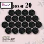BADA HAIR Activated charcoal soap for bathing soap whitening Treat Oily and Deep Cleansing PACK OF 20