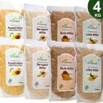 Farmbean Millets 4Kg Combo Pack of 8 | Foxtail, Kodo, Little, Barnyard, | Low GI Rice | Nutrient Powerhouse, High Protein & More Fibre than Rice