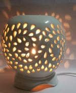 Make A Wish Snowbird Ceramic Round Electric Essential Oil Diffuser With Dimmer Thermostat To Control Fragrance And Light