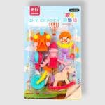 LUMINI Cartoon Joker & Circus Theme Erasers Set for Kids, Eraser Set for Return Gift, Stationary Set for Kids, Rubber Eraser for Kids, Stationary Set for Kids - Pack of 1 (6 Pcs)