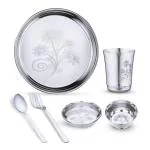 LIMETRO STEEL Pack of 6 Stainless Steel Dinner Set
