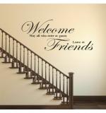 WOLPEP Multicolor Vinyl Welcome Quotes Wall Sticker