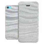 Heartly Iphone 5C Faux Leather Silver Case Cover