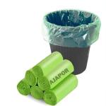 AJAPOR Biodegradable Garbage Bags Small Size 17*19 inch (180 Bags) (6 Rolls) Green Colour