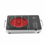 Elina Home Appliances Premium 2200W Radiant Infrared Cooktop With Grill Stand | 4 Preset Cooking Functions | Touch Panel | Time Control | Over Heating Protection | Suitable with all Type of Utensils | 1 Year Warranty