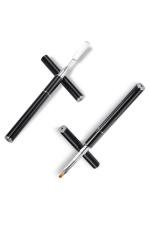 Sminakh 2 in 1 Designs Polygel Dual Ended Polygel Brush and Picker Brushes Stainless Steel Gel Nail Tool for Nails Extension Pack of 2