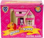 KIDS CLUB Littlemore Multicolor House Puppy Dog Coin Bank