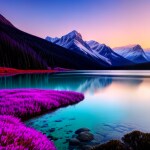 Love Creation A4 Size poster print for creative wall art- mountainside-paradise-blend-10169(Non Sticker)