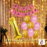 SHANAYA Decoration Happy Birthday Foil Balloon Kit (33 Pieces)