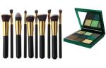 Buy Tya White Professional Makeup Brushes With Obsession Emerald Eyeshadow Palette (Set Of 2)