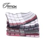 TRIMAX Highly Absorbent 100% COTTON |Reusable Cotton Cleaning Cloth | Multipurpose Kitchen Napkin | Table Wipe | Multicolor | Chapatis Napkin| Duster |Wraps Size (45*50) CMS| Pack of 12