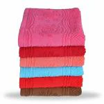 Trendify Flower Jacquard Multicolor Cotton Hand Towel Set | 2 Ply | Gym Towels | Hand Towels | Bathroom Towel | Bathroom Napkin | GSM 550 | (Pack of 6)