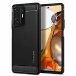 Spigen Rugged Armor Matte Black Thermoplastic Polyurethane Back Cover Case Compatible with Xiaomi 11T and Xiaomi 11T Pro 5G 15.07 x 1.08 x 7.55 cm