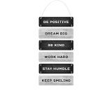 HAPPILY CRAFTER Be Positive Dream Big be Kind Work Hard Wooden Home Decorative Wall Hanging Quotes Item | Modern Artworks for Living Room, Bedroom, Office Décor Wall Art