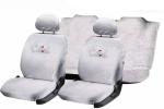 Crokrok White Cotton Car Seat Cover for Ford Fiesta Old (Pack of 4)