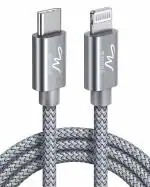 Wayona Type C to Lightning MFI Certified 20W Fast charging Nylon Braided USB C Cable for iPhone 14 Pro, 14 Pro Max, 14, 14 Plus, 13, 13 Pro, 13 Pro Max, 13 Mini, 12, 12 Pro, 11, 11 Pro Max, iPhone 12 Mini (2M, Grey)