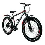 Ralley Gold JAGUAR 2.0 Bicycle 26T MTB, Front Suspension, Dual Disc Brakes, Triple Wall Alloy Rims, Single Speed ( Black/Red )