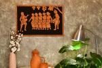 SOWPEACE Handcrafted Terracotta wallart tribal dance A tribute to the tribal wall showpiece, premium artisan made wall home decor for living room, for gifting.