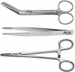 Alis Stainless Steel Surgical Instrument Kit Needle Holder6 Inch Dissecting Forceps Plain6 Episiotomy Scissor5.5 Suturing (Set Of 3)