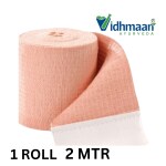 Vidhmaan AYURVEDA Premium Support Elastic Adhesive Crepe Bandage (10cm*2m Stretched) SELF ADDHESIVE BANDAGE