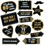 Festiko Birthday PhotoBooth Props For Birthday Photoshoot And Decoration (80th Birthday)