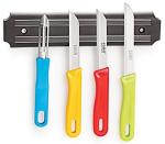 Rena Germany Wall Mounted Plastic Magnetic Knife Strip and 4 Kitchen Utility Knife Combo Set