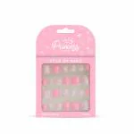 Princess By RENEE Stick On Nails, Pink Marble Nails