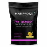 Nakpro Pre Workout Supplement with 100mg Caffeine, 1200mg Creatine Monohydrate and 1200mg Citrulline | 20 Servings (Fruit Punch, 250g)