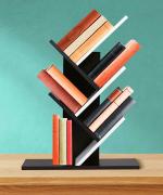 ZIYKO Tree Shape Wooden Book Shelf | Book Shelf for Home, Office| Books Organizer Shelf Study Room - Wenge
