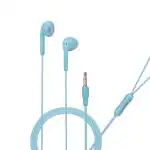 Hitage EB-13 Stereo Color Bass Series Earphone Wired Headset  (Blue, In the Ear)