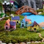 Chocozone Multicolor Miniatures Garden Decoration (Pack Of 4)