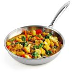 The Indus Valley Triply Stainless Steel Fry Pan | Small, 23.4cm/9.2 inch, 1.5Ltr, 0.9kg | Induction friendly | Nonstick 3-Layer Body, 100% Pure & Toxin-free, No Chemical Coating