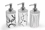 Homeleven Liquid Soap Shampoo Lotion Conditioner Dispenser Bottle with Chrome Finish Pump Pack of 2
