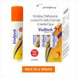 Meditek Volitek Advance Instant Pain Relief Spray 55gms each (Pack of 6)
