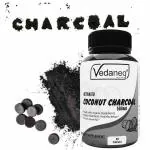 VedaneQ Natural Activated Charcoal Tablet For Gas Reliever & Bloating 500MG Supplement 90 Tablets