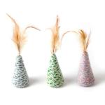 Pets Empire Wool Toys Cone Feather Chasing Interactive Toy Scratch Resistant 7.5 X 3.8 cm
