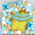 Party Midlinkerz Happy Birthday Balloons Decoration Kit Items 40 Pcs Set Of Birthday Combo Pack (Set Of 40)