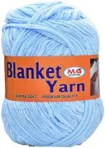 M.G Enterprise wool, Blanket Yarn treinta Sky Blue 400 Grams.