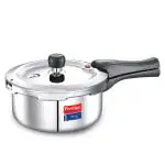 Prestige Svachh Triply Outer Lid Pressure Cooker with Unique Deep Lid for Spillage Control, 2 Litre, Silver