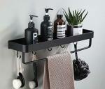 Tagve Aluminum Bathroom Shelves with Towel Bar and Hooks