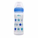 Chicco Blue Silicon Teat Bpa Free Feeding Bottle, 250ml (Pack of 1)