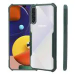 LIRAMARK Transparent Clear Shock Proof Back Cover Case Designed for Samsung Galaxy A50 / A50s / A30s(Green)