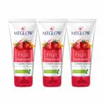 Meglow Fruit Face Wash Combo Pack of 3(70g Each)for Unisex with Plant Derived AHA's |Paraben Free|Soap Free|Helps to Make Skin Smooth,Refreshing & Rejuvenating